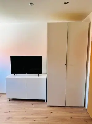 TV/Unterhaltungsangebot in der Unterkunft FeWo für 6 Personen WLAN Balkon Parken Stilvoll