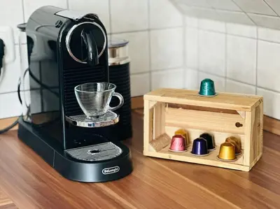 Kaffee-/Teezubehör in der Unterkunft FeWo für 6 Personen WLAN Balkon Parken Stilvoll