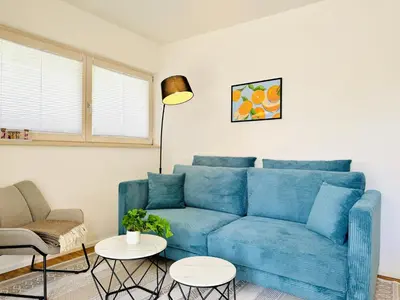 Ein Sitzbereich in der Unterkunft UNiQE - design Apartments - SKY-TV - Audi - free parking