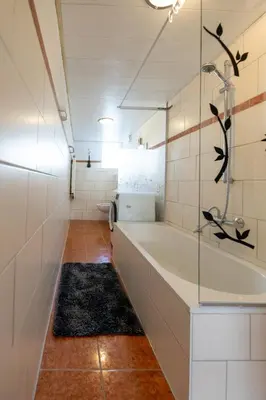 Ein Badezimmer in der Unterkunft Ferienhaus am Grünen Bug