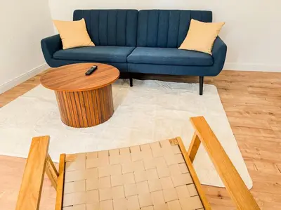 Ein Sitzbereich in der Unterkunft City-Apartment - private parking