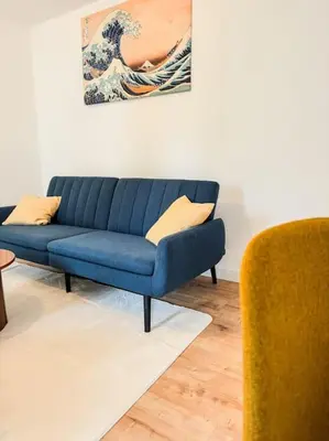 Ein Sitzbereich in der Unterkunft City-Apartment - private parking