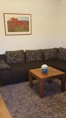 Ein Sitzbereich in der Unterkunft Agentur Bergblick