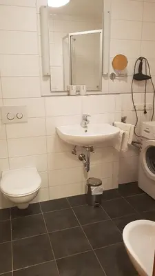 Ein Badezimmer in der Unterkunft Agentur Bergblick