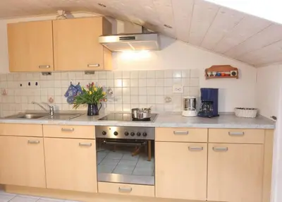 Küche/Küchenzeile in der Unterkunft Ferienwohnung Genzinger