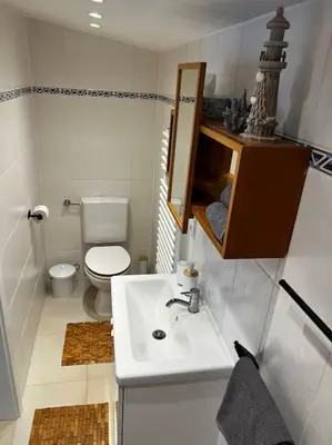 Ein Badezimmer in der Unterkunft Ammersee Garten Appartment