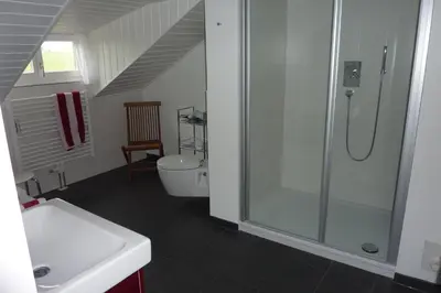 Ein Badezimmer in der Unterkunft Elbrächter