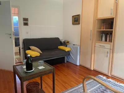 Ein Sitzbereich in der Unterkunft Landhaus in Dießen am Ammersee