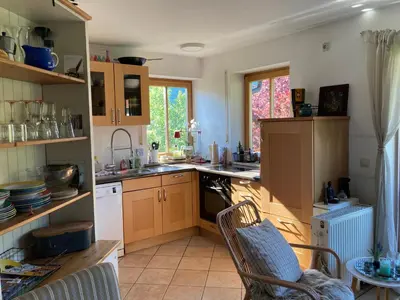 Küche/Küchenzeile in der Unterkunft Ferienwohnung KampenWinkel