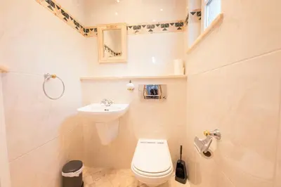 Ein Badezimmer in der Unterkunft Haus am Leitenfeld