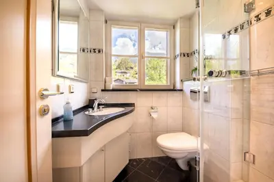 Ein Badezimmer in der Unterkunft Haus am Leitenfeld