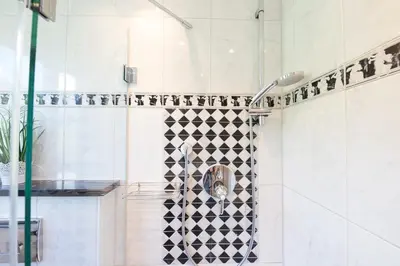 Ein Badezimmer in der Unterkunft Haus am Leitenfeld