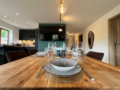 Grundriss der Unterkunft Stay Nice Apartments Dorfen Nähe München Jacuzzi Grillkota 75 Zoll TV