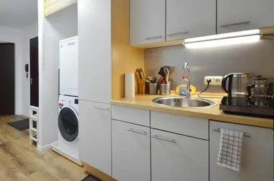 Küche/Küchenzeile in der Unterkunft Bohemian Residency, Central and Quiet