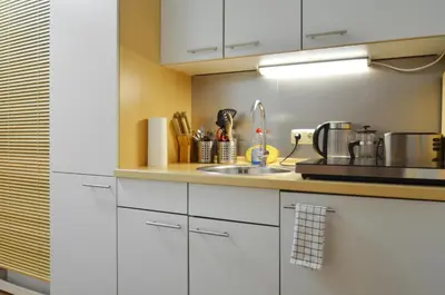 Küche/Küchenzeile in der Unterkunft Bohemian Residency, Central and Quiet