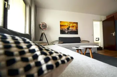 Ein Bett oder Betten in einem Zimmer der Unterkunft Bohemian Residency, Central and Quiet