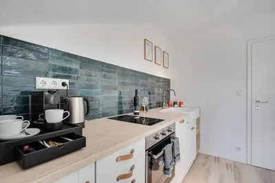 Küche/Küchenzeile in der Unterkunft Cozy Apartment