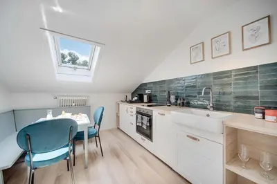 Küche/Küchenzeile in der Unterkunft Cozy Apartment