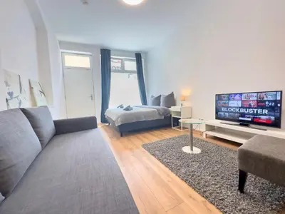 TV/Unterhaltungsangebot in der Unterkunft Moderne Wohnung im Zentrum der Altstadt - Altbau Flair, WLAN
