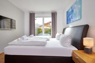 Ein Bett oder Betten in einem Zimmer der Unterkunft Mountain Lodge