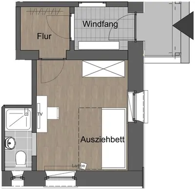 Grundriss der Unterkunft Bad Aibling City Apartment Zimmer