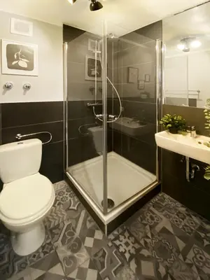Ein Badezimmer in der Unterkunft Cozy apartment in city center