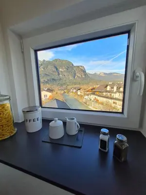 Ein allgemeiner Bergblick oder ein Berglick von der Ferienwohnung aus
