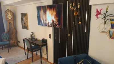 Ein Sitzbereich in der Unterkunft Stilvolles Appartement im Zentralen Schwabing - Univiertel Innenstadt