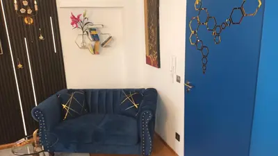 Ein Sitzbereich in der Unterkunft Stilvolles Appartement im Zentralen Schwabing - Univiertel Innenstadt