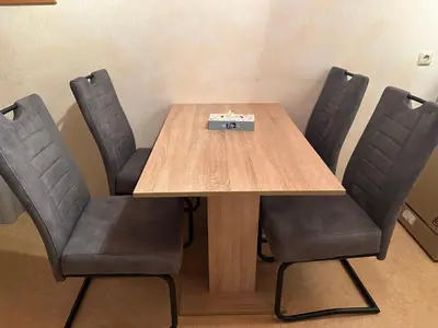 Ein Sitzbereich in der Unterkunft Tabita 3