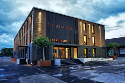 Das Gebäude in dem sich das Aparthotel befindet