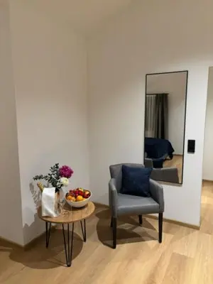 Ein Sitzbereich in der Unterkunft Hotel Restaurant Hafenwirt