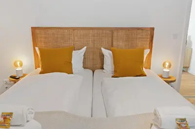Ein Bett oder Betten in einem Zimmer der Unterkunft ma suite - High-quality new apartment Augsburg