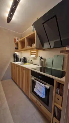 Küche/Küchenzeile in der Unterkunft Ferienwohnung BERGWELTEN