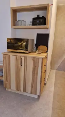 Küche/Küchenzeile in der Unterkunft Ferienwohnung BERGWELTEN