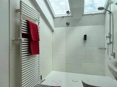 Ein Badezimmer in der Unterkunft Ferienwohnung am Richterbichl