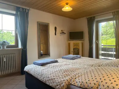 Ein Bett oder Betten in einem Zimmer der Unterkunft Ferienwohnung Seeglück