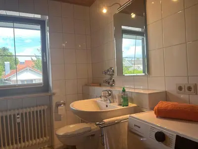 Ein Badezimmer in der Unterkunft Ferienwohnung Seeglück