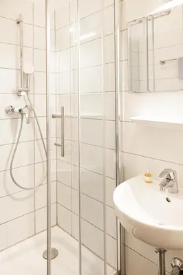 Ein Badezimmer in der Unterkunft Pension Märkl Augsburg