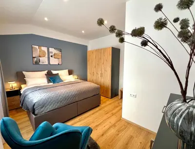 Ein Bett oder Betten in einem Zimmer der Unterkunft Ferienhaus Sarah