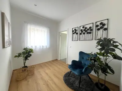 Ein Sitzbereich in der Unterkunft Ferienhaus Sarah