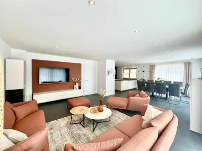 Ein Sitzbereich in der Unterkunft Ferienhaus Sarah