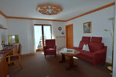 TV/Unterhaltungsangebot in der Unterkunft Gästehaus Bergfrieden, Ferienwohnung Susanne