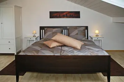 Ein Bett oder Betten in einem Zimmer der Unterkunft Gittis Ferienwohnung