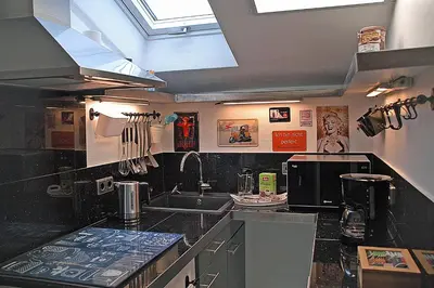 Ein Sitzbereich in der Unterkunft Gittis Ferienwohnung