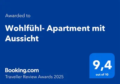 Ein Zertifikat, Auszeichnung, Logo oder anderes Dokument, das in der Unterkunft Sonniges City-Apartment mit Südbalkon und Parklatz ausgestellt ist
