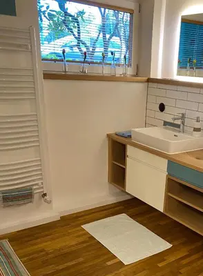 Küche/Küchenzeile in der Unterkunft AirB33 Apartment Munich privat with little terrace