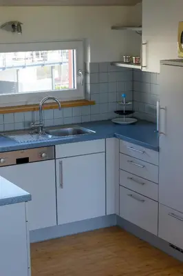 Küche/Küchenzeile in der Unterkunft Kunsttraum