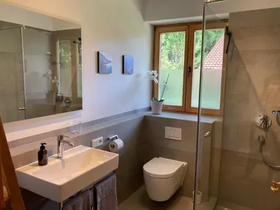 Ein Badezimmer in der Unterkunft Bett & Berge - Ferienapartment in den Schlierseer Bergen