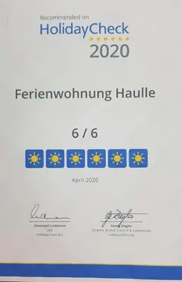 Ein Zertifikat, Auszeichnung, Logo oder anderes Dokument, das in der Unterkunft Ferienwohnung Haulle, Kreuth-Scharling am Tegernsee ausgestellt ist